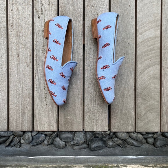 COACH Utopia Lobster Smoking Slippers in Pale Blue - Picture 3 of 8